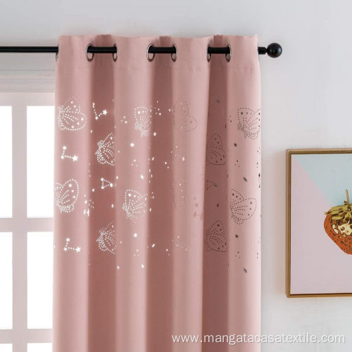 Cutout Blackout Curtains with Grommet